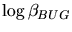$\log \beta_{BUG}$
